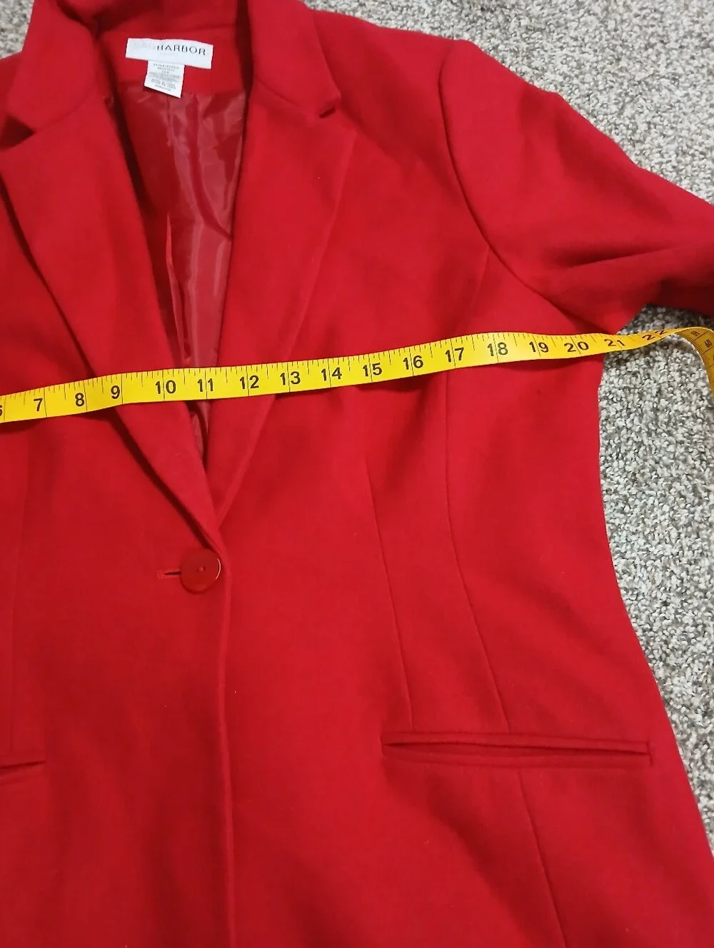 Sag Harbor Red Single-Button Blazer 100%  Wool. - Picture 11 of 15